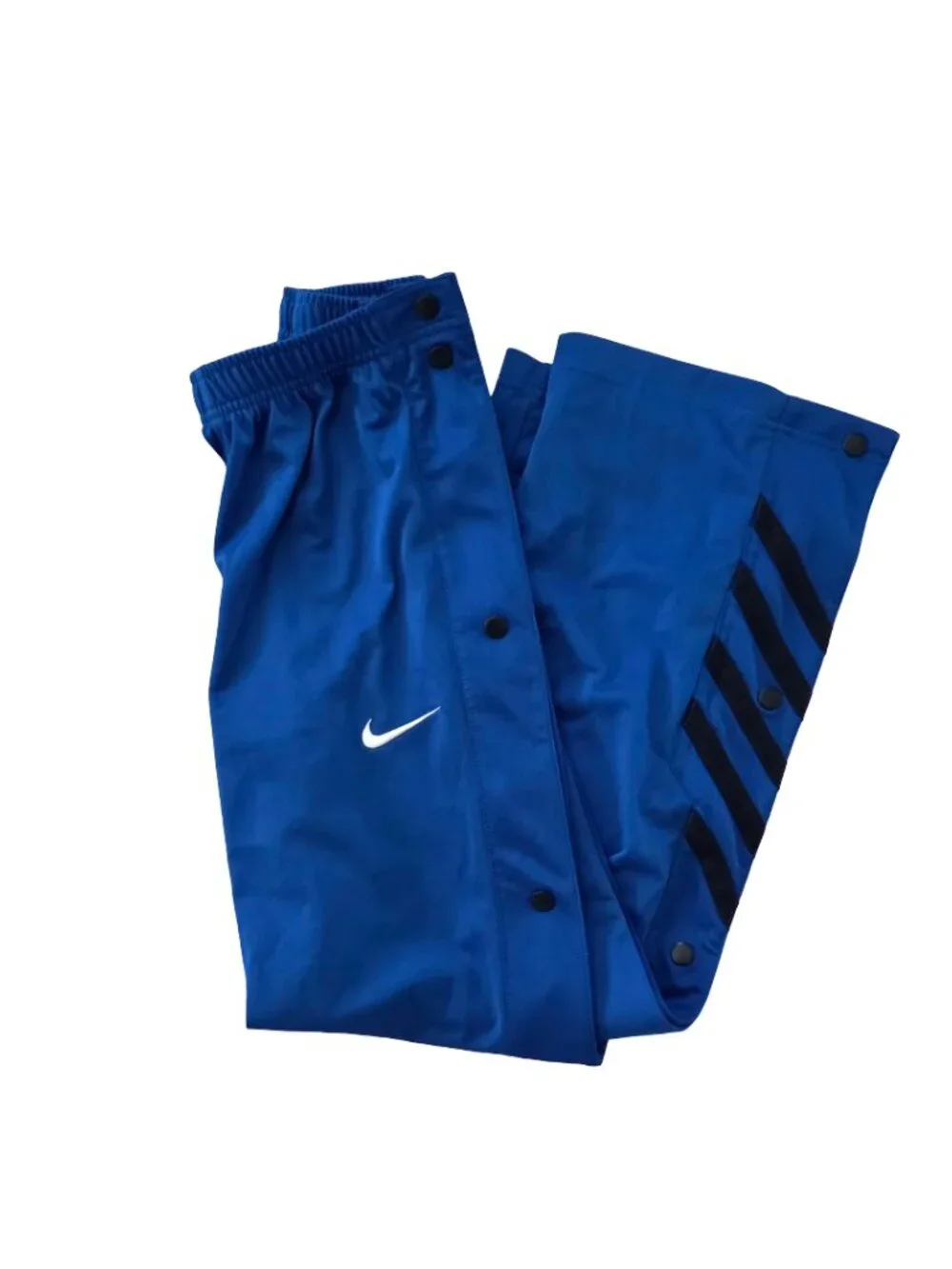 Nike Youth Large Snap Away Basketball Warm Up Pants Blue Athletic Track Joggers
